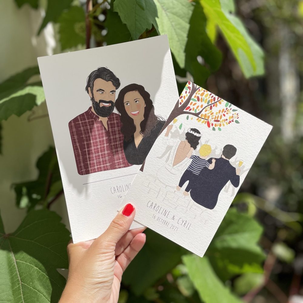 Papeterie mariage - Faire-part - Format 11x17cm